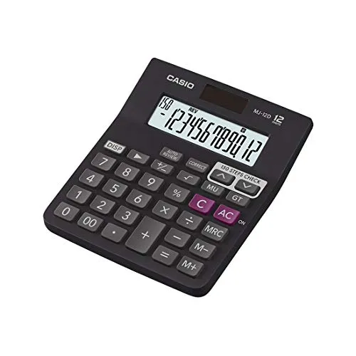 Casio MJ-12D Financial Calculator, Black