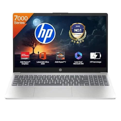 HP 15 Laptop, AMD Ryzen 7 (16GB/512GB SSD)