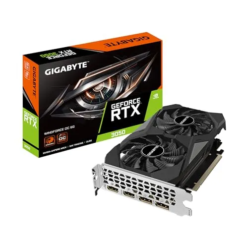 Gigabyte RTX 3050 WINDFORCE OC 6G 6GB GDDR6 Graphics Card