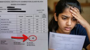 Students confused after seeing “RT” in CBSE Result
